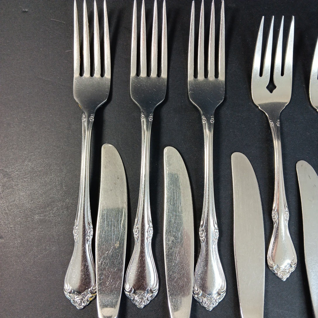 Baycrest Stainless Dinner Salad Forks Knives Cutlery Flatware 11pcs