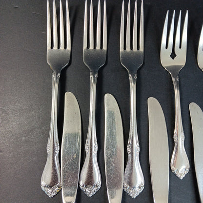 Baycrest Stainless Dinner Salad Forks Knives Cutlery Flatware 11pcs