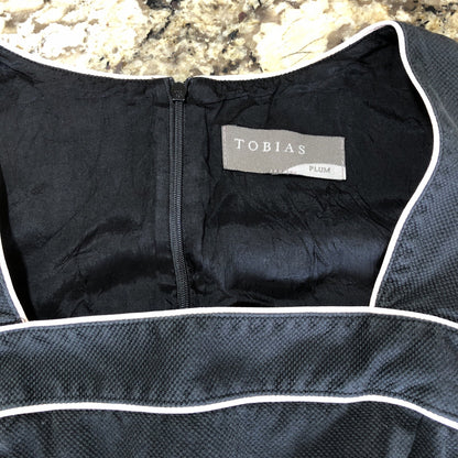 Sz 6 Tobias Plum Womens Dress Black White Trim Zipper Back Causal Formal Canada