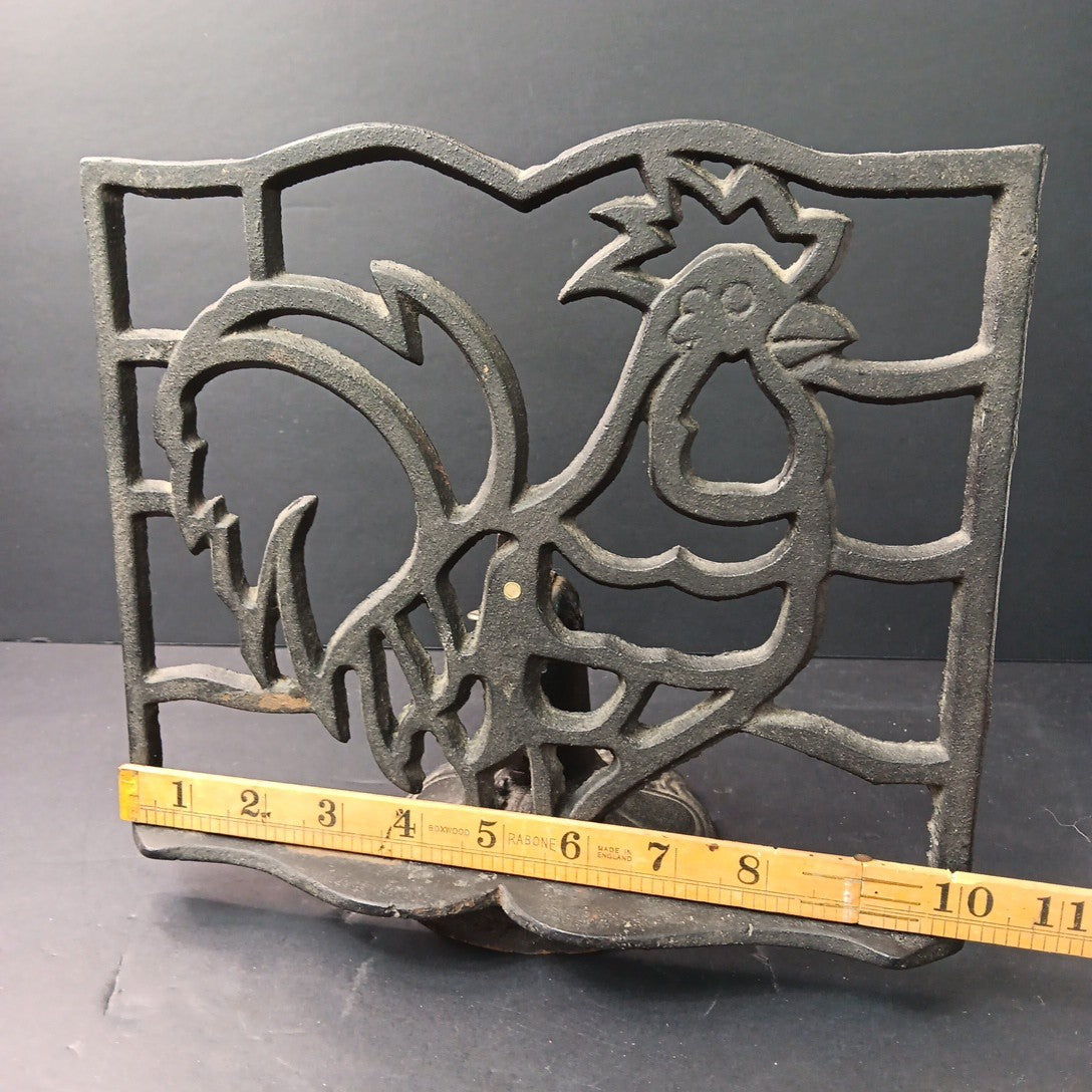 Kitchen Cast Iron Black Recipe Adjustable Cooking Book Holder Stand Heavy