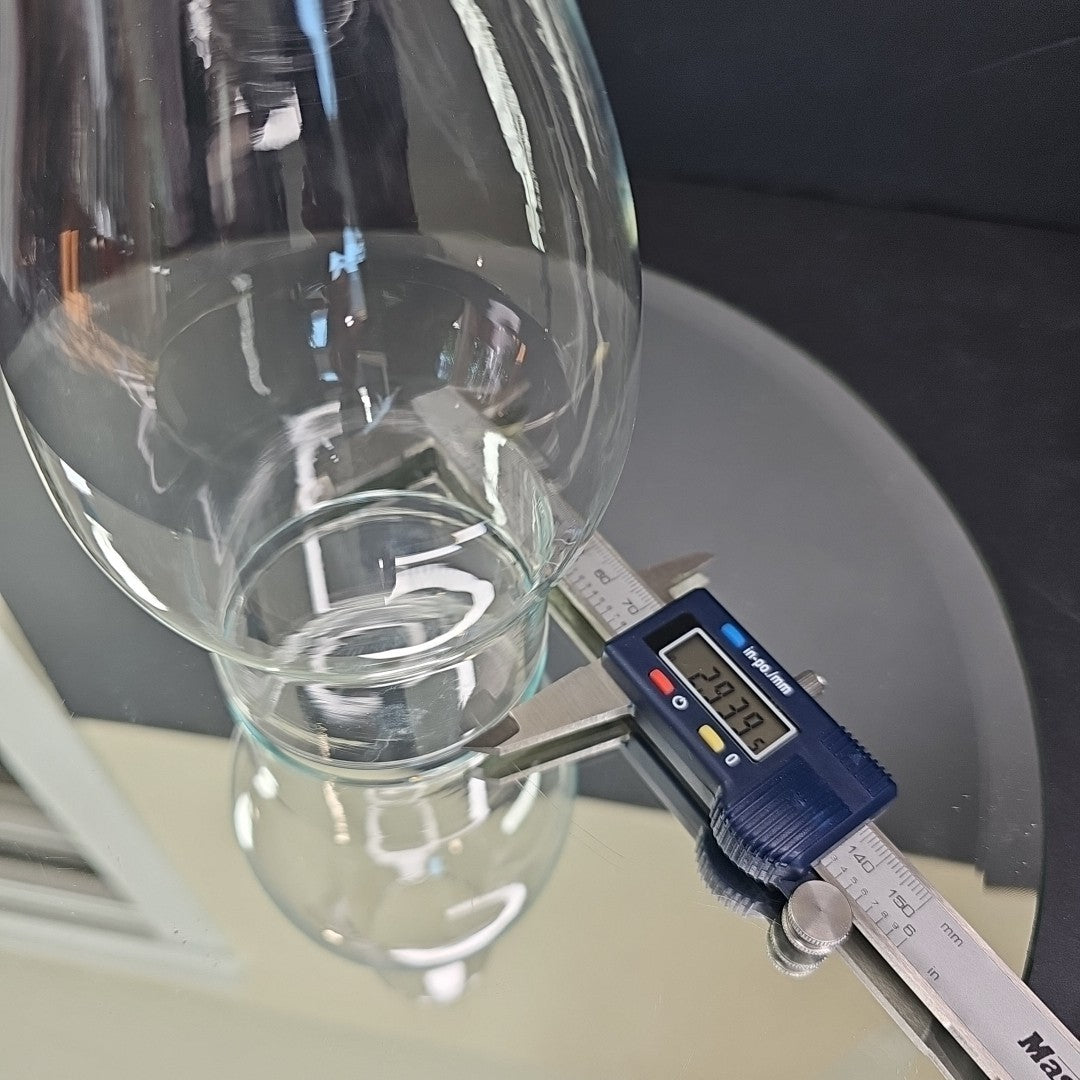 2.9" X 8.75" Clear Glass Hurricane Oil Chimney For #2 3 Inch Burner Very Good