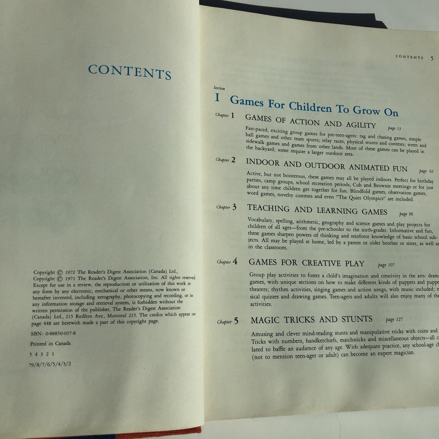 Vintage Reader Digest 1000 Family Games Hardcover Book 1972 Fun Learning CA