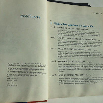 Vintage Reader Digest 1000 Family Games Hardcover Book 1972 Fun Learning CA