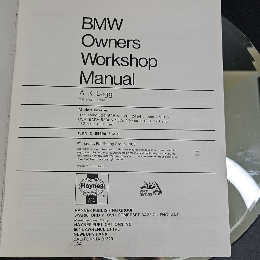 530i 528i BMW SHOP MANUAL HAYNES SERVICE REPAIR BOOK 1975-1980