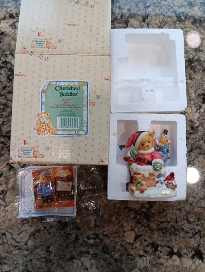 Cherished Teddies Enesco 1997 Kris #272140 "Up On The Rooftop" Vintage BOX CERT