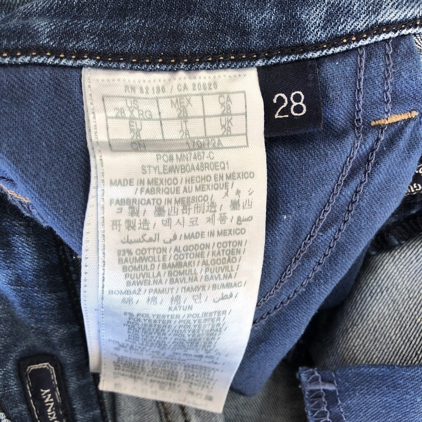 Size 28 X 30.5 Guess 1981 Womens Jeans Brittney Skinny Blue MX