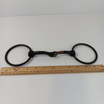 Horse Bridal Bit Single Jointed Loose Ring Snaffle Western 12” Equestrian  X