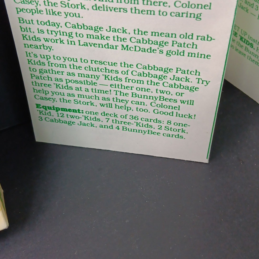 Vintage Parker Brother Cabbage Patch Kids CPK Card Game 1984 Complete in Box