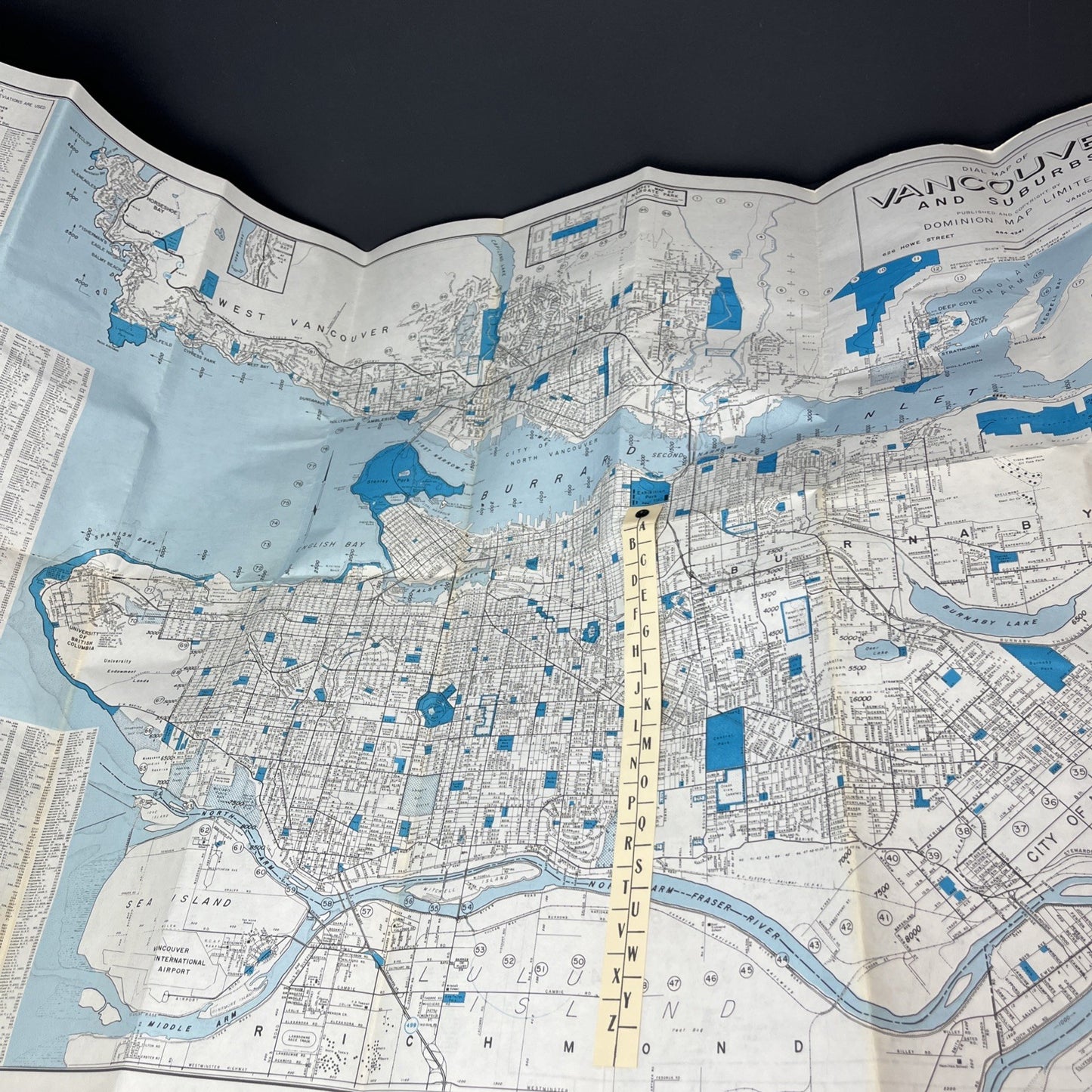 VTG Dominion Maps Dail Map Of The City Of Vancouver And Adjacent Municipalities