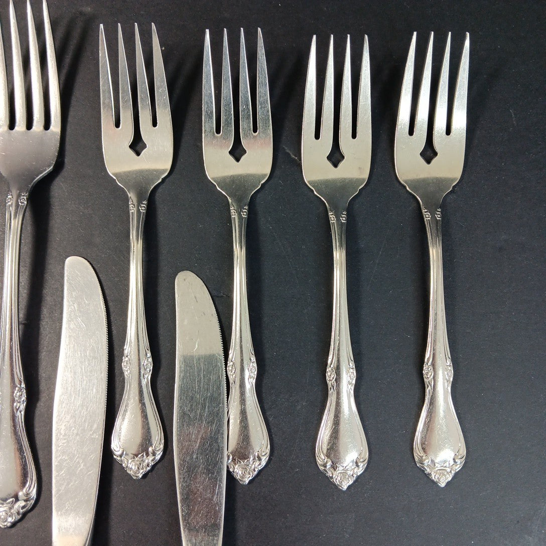 Baycrest Stainless Dinner Salad Forks Knives Cutlery Flatware 11pcs