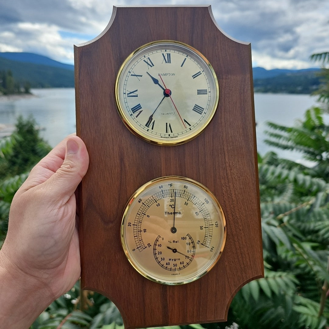 Hampton Weather Station - Clock Thermometer Hygro Made In FRANCE New Battery