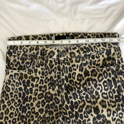 Size 2 X 26 KUT From The Kloth Womens Jeans Donna Ankle Skinny Leopard Print CN