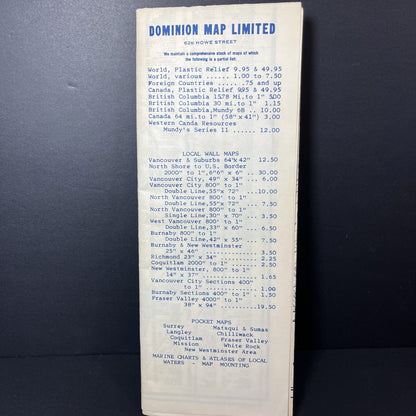 VTG Dominion Maps Dail Map Of The City Of Vancouver And Adjacent Municipalities