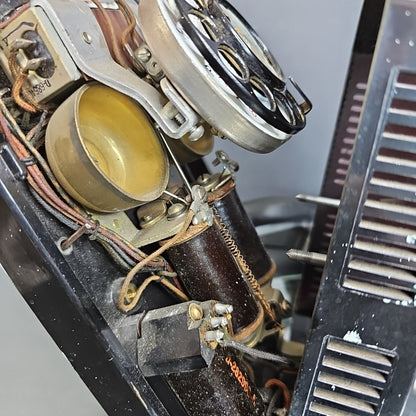 Vintage Black Automatic Electric AE50 Rotary Wall Telephone Needs Cleaning