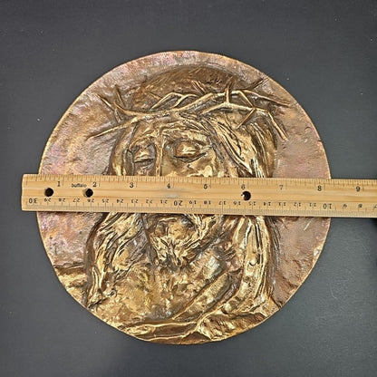 Jesus Christ Solid Bronze 3D Art Wall Decor Made In Peachland BC CANADA