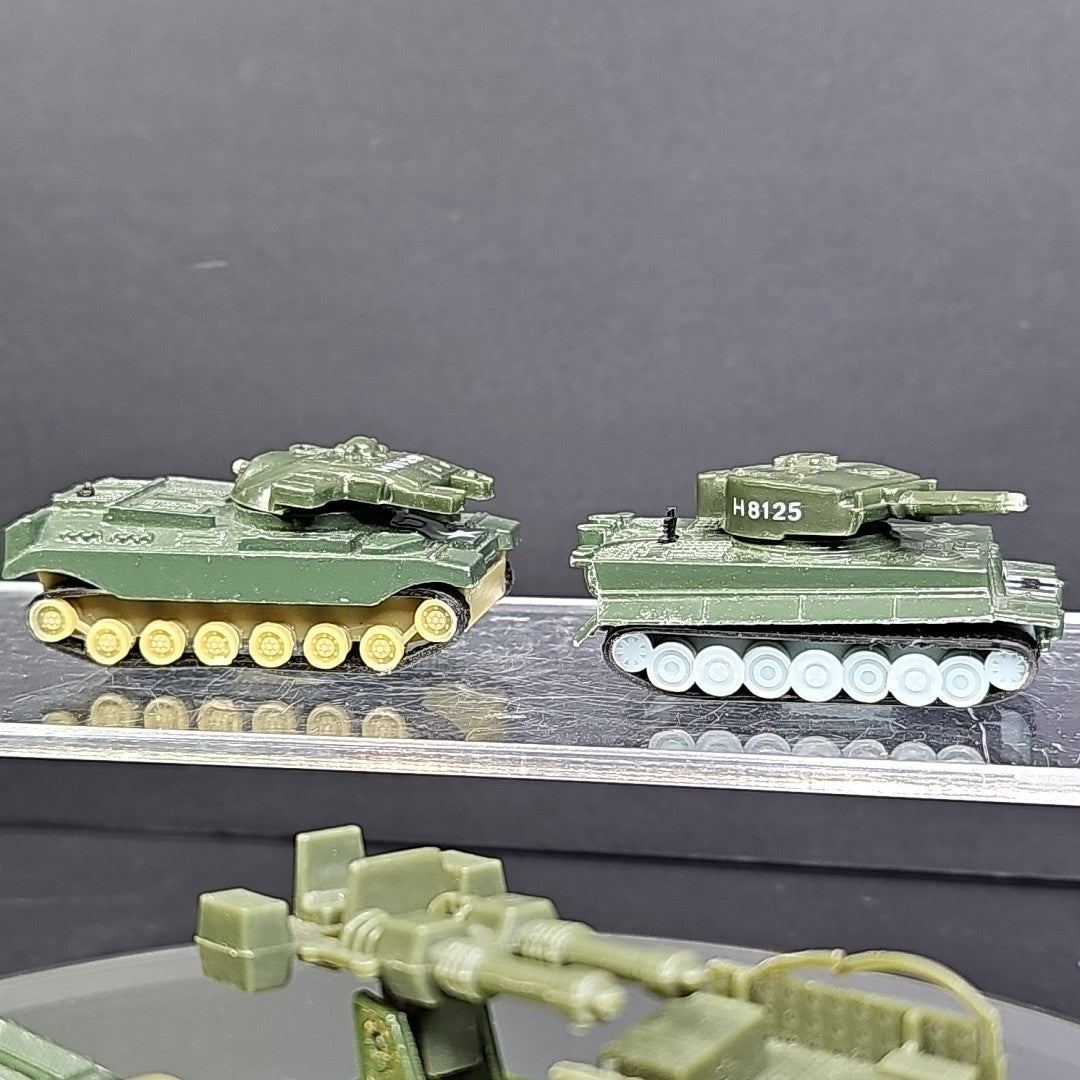 Military Trucks Cars Tanks 7pcs Toy Cars Vintage Camouflage Well Used Condition