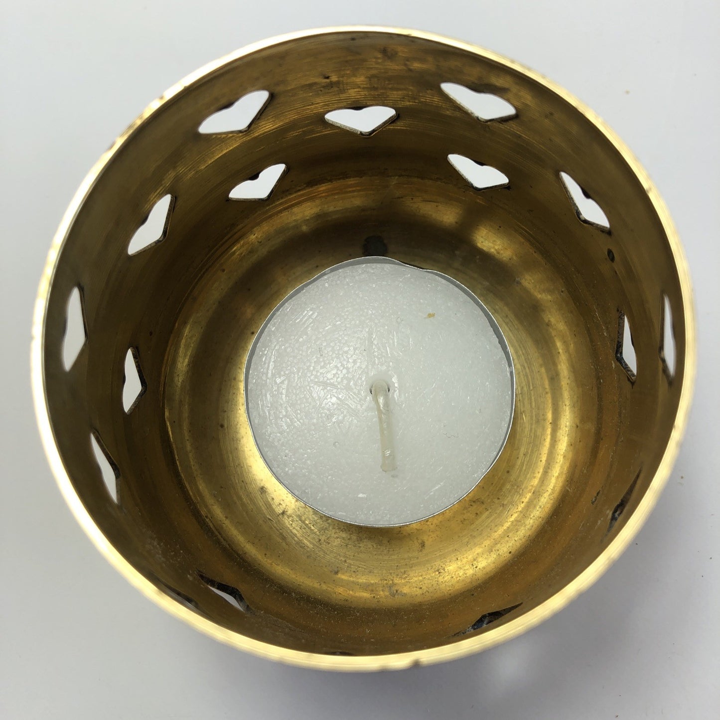 Brass Candle Holder Tea light Hearts Unpolished Liards Ltd. India