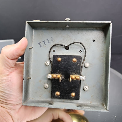 Unelco 283-J Telephone Bell Ringer Brass Bell 4V DC 1.6 Amp Vintage CANADA