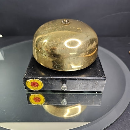 Unelco 283-J Telephone Bell Ringer Brass Bell 4V DC 1.6 Amp Vintage CANADA