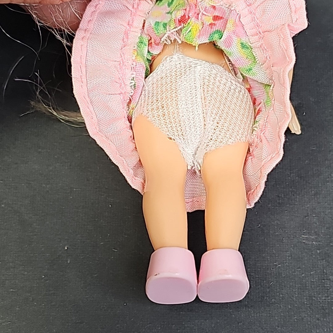 Mattel Barbie Vintage Kelly Girl Doll Blonde With Dress, Underwear And Shoes