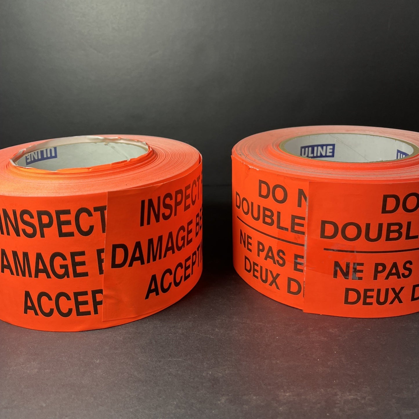 Inspect For Damages / Do Not Double Stack Stickers ULINE S-13071-S-7381 READ US