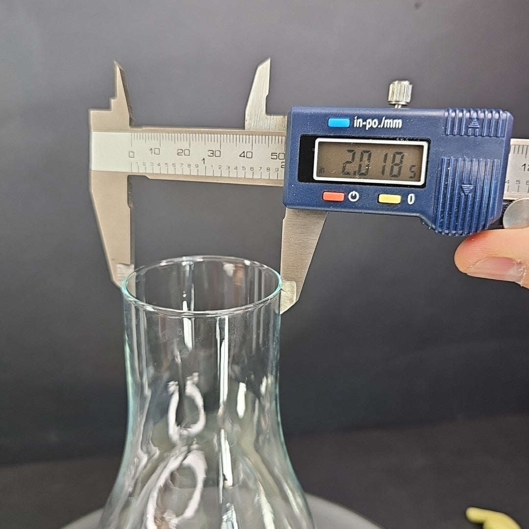 2.9" X 8.75" Clear Glass Hurricane Oil Chimney For #2 3 Inch Burner Very Good