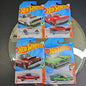 Four Hot Wheels Diecast Muscle Mania Cars Dodge Dart Chevy Chevelle Barracuda