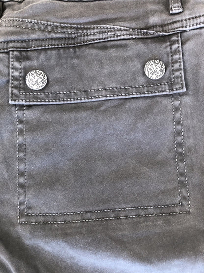 Size 2 X 31.5 PrAna Womens Cargo Pants Tapered Leg Black Low - Mid Rise CN