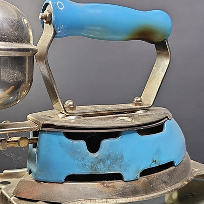 Vintage Coleman Gas Iron Model 4A Instant Lite Blue With Stand Canada Untested