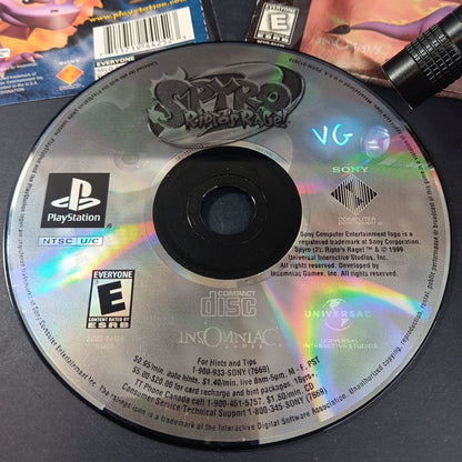 Spyro 2: Ripto's Rage (Sony PlayStation 1, 1999) PS1 W/ Manual CD Artwork