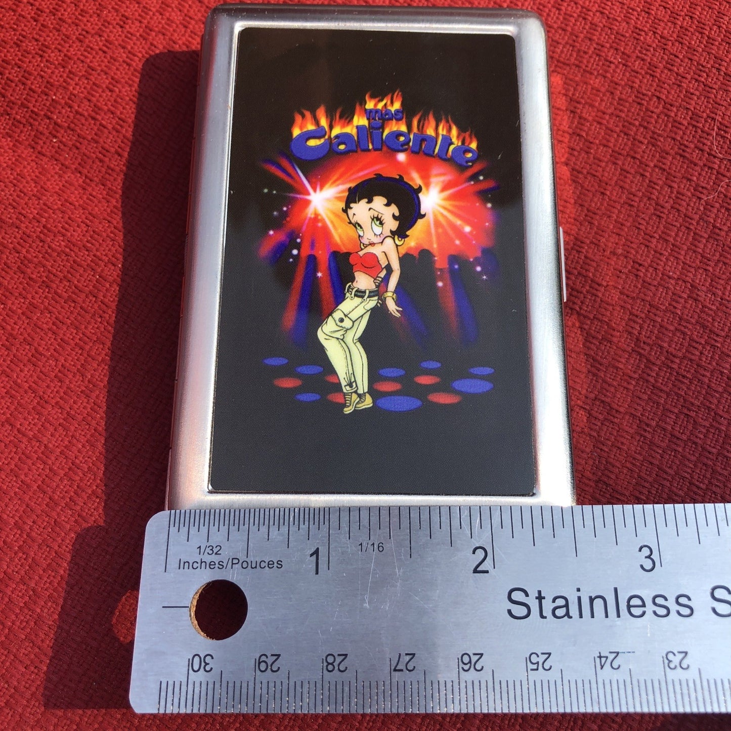 Betty Boop Collectables Metal Cigarette Case And 8 Cardboard Coasters CN