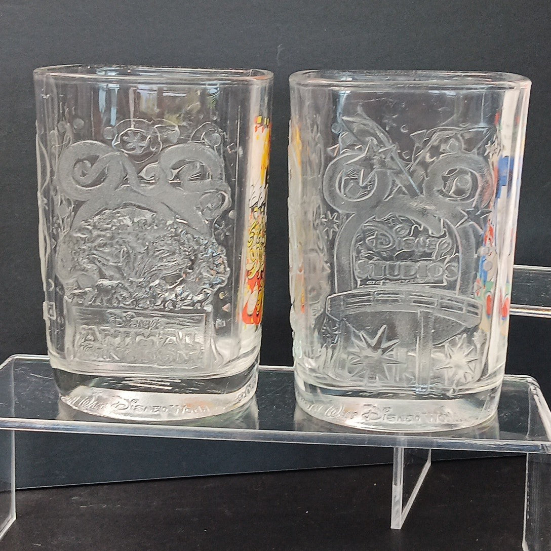 2 Disney Cups And 2 Disney Shot Glasses McDonalds France 2000 100 Years Florida