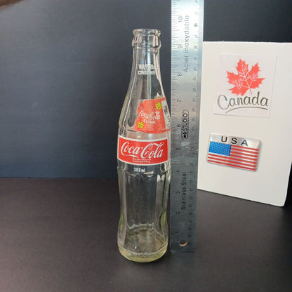 Vintage 1987 Coca Cola Canadian Bottle Buffalo Caps Sticker 300ml Canada ACL