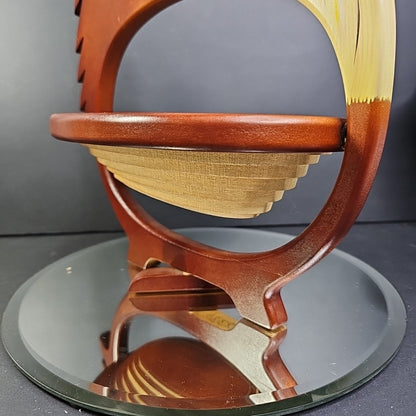 HAWAIIAN MAGIC BASKET  WOODEN ROOSTER  (BREAD BASKET) FARMHOUSE CHIC