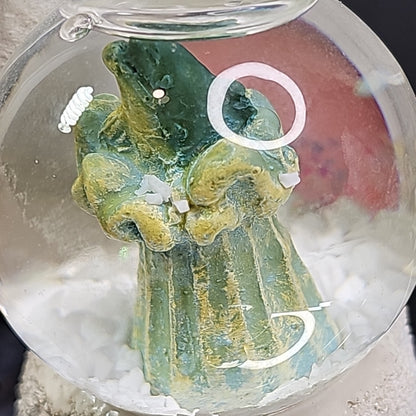 Disney Parks And Two Christmas Snowglobes Fishing Snowman / Toy Factory 3pcs CN