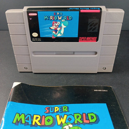 Super Mario World (Super Nintendo, 1991) Cartridge And Manual JP