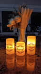Real Wax! Live Laugh Love Electronic LED Candle SET of 3pcs REAL WAX!