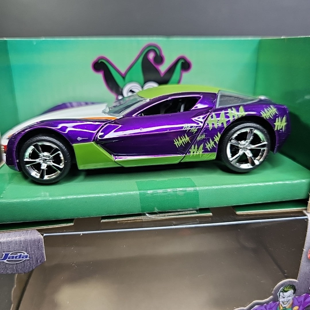 Jada 1/32 Joker 2009 Chevy Corvette Stingray Batman DC Comics Diecast CN