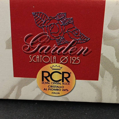 Vintage Royal Crystal Rock RCR 24% Lead Crystal Hexagonal Bowl Made In Italy