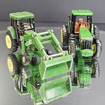 Ertl Joh Deere Diecast Tractor Pair Front End Loader Articulation 1:64 Read