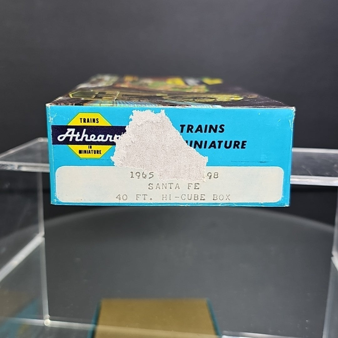 HO SCALE Hi-Cube Santa Fe ATSF 14021 Super Shock Control Freight Car W/ Box VTG