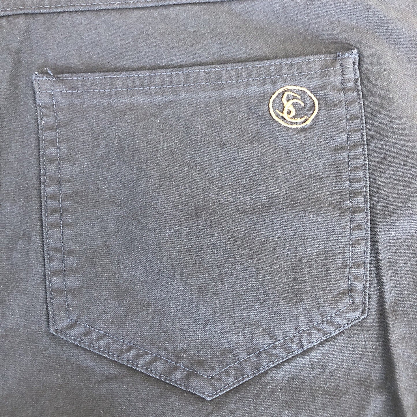 Size 12 X 13 Simon Chang Womens Shorts Black Stretch Casual Below Knee CN