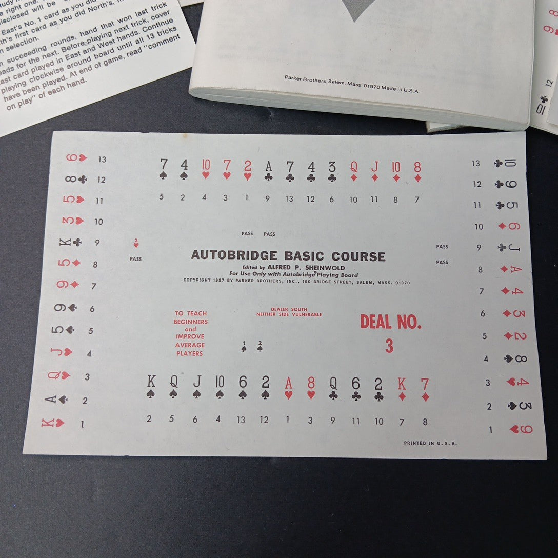 Vintage Autobridge Solo Bridge-Playing Game Handheld Parker Brothers EUC USA
