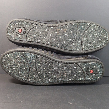 Bobs from Skechers Womens Black Canvas Mesh Slip on Ballet Flat Size 6.5 CN