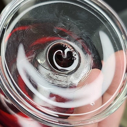 Ruby Red Cavalier Stem Glass 4pcs Dessert Bowls From Luminarc France