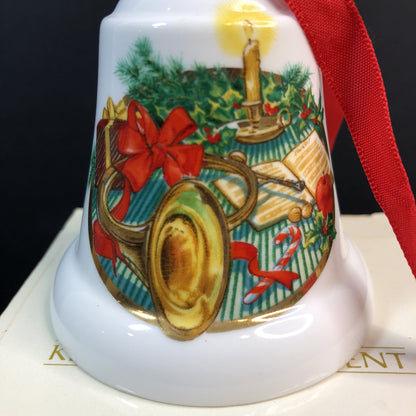 Ceramic Bell “Mom And Dad” Christmas Ornament Dated 1984 Keepsake Hallmark TW
