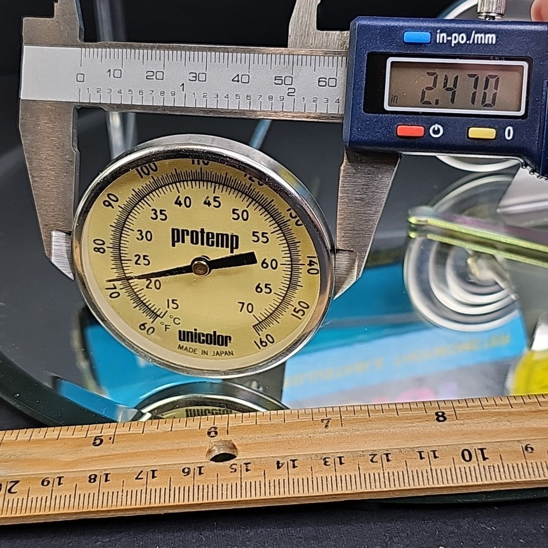 TWO Unicolor Protemp Thermometer Cat 348 Photo Lab Adjustable Luminescent