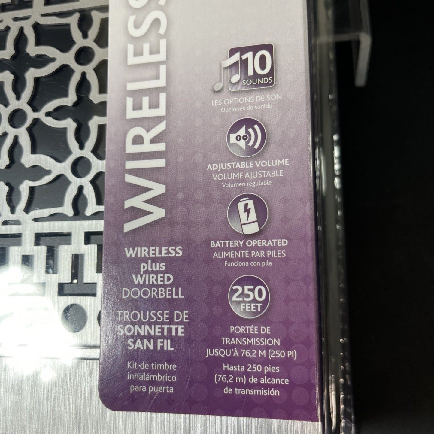 Heath Zenith SL-7582 Silver Plastic Design Wired and Wireless Doorbell Chime CN