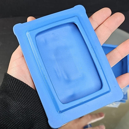 Vintage Ceramic Jewelry Trinket Box Made In Occupied Japan Blue White Art Deco