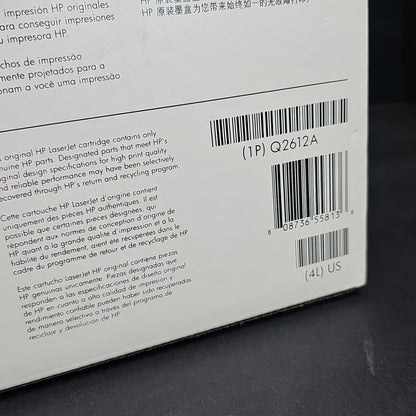 HP Q2612A 12A Genuine Toner Cartridge OEM Black 7616A001 New Factory Sealed